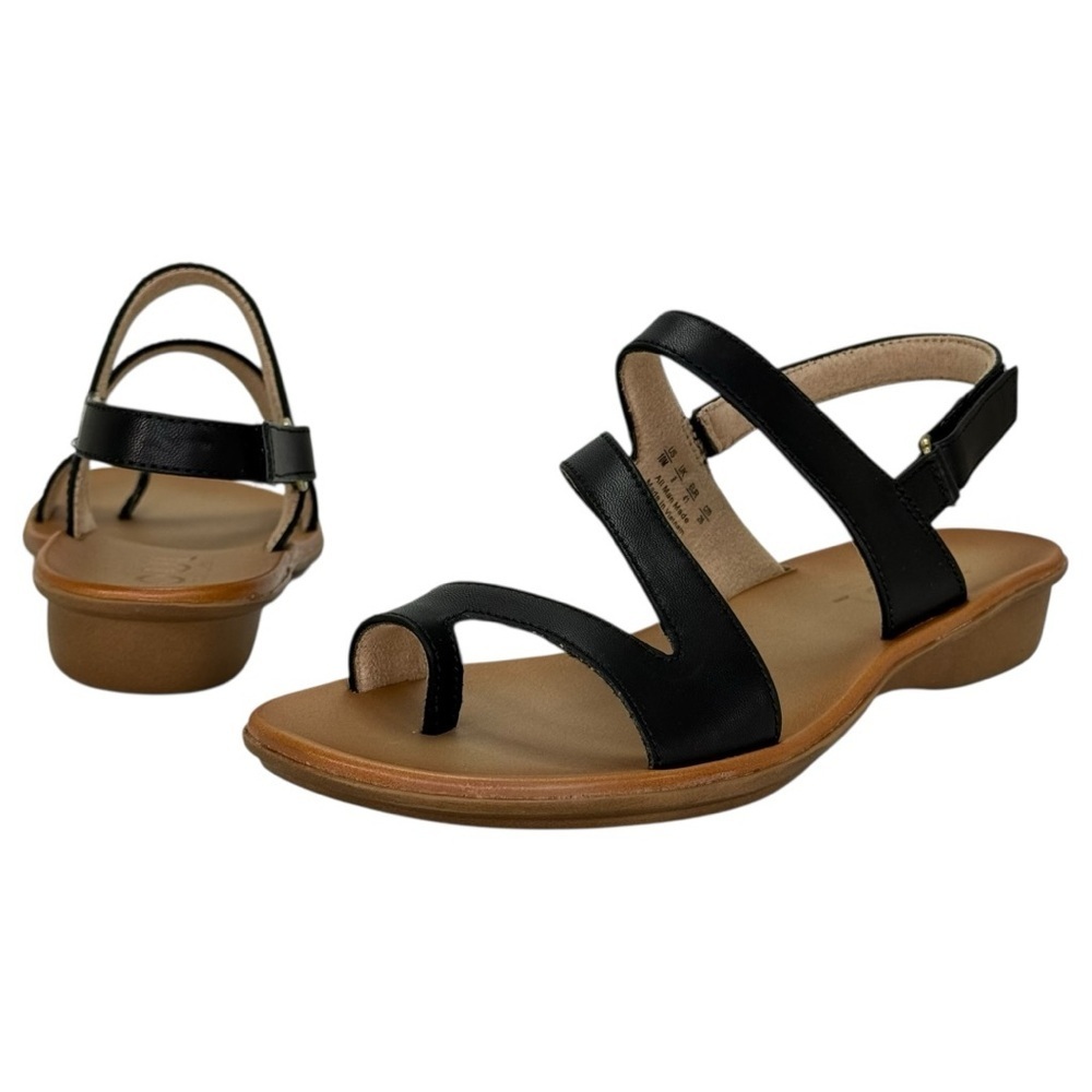 Soul Naturalizer Shakina Black Faux Leather Toe Ring Womens Sandals Size 10M - Picture 10 of 13